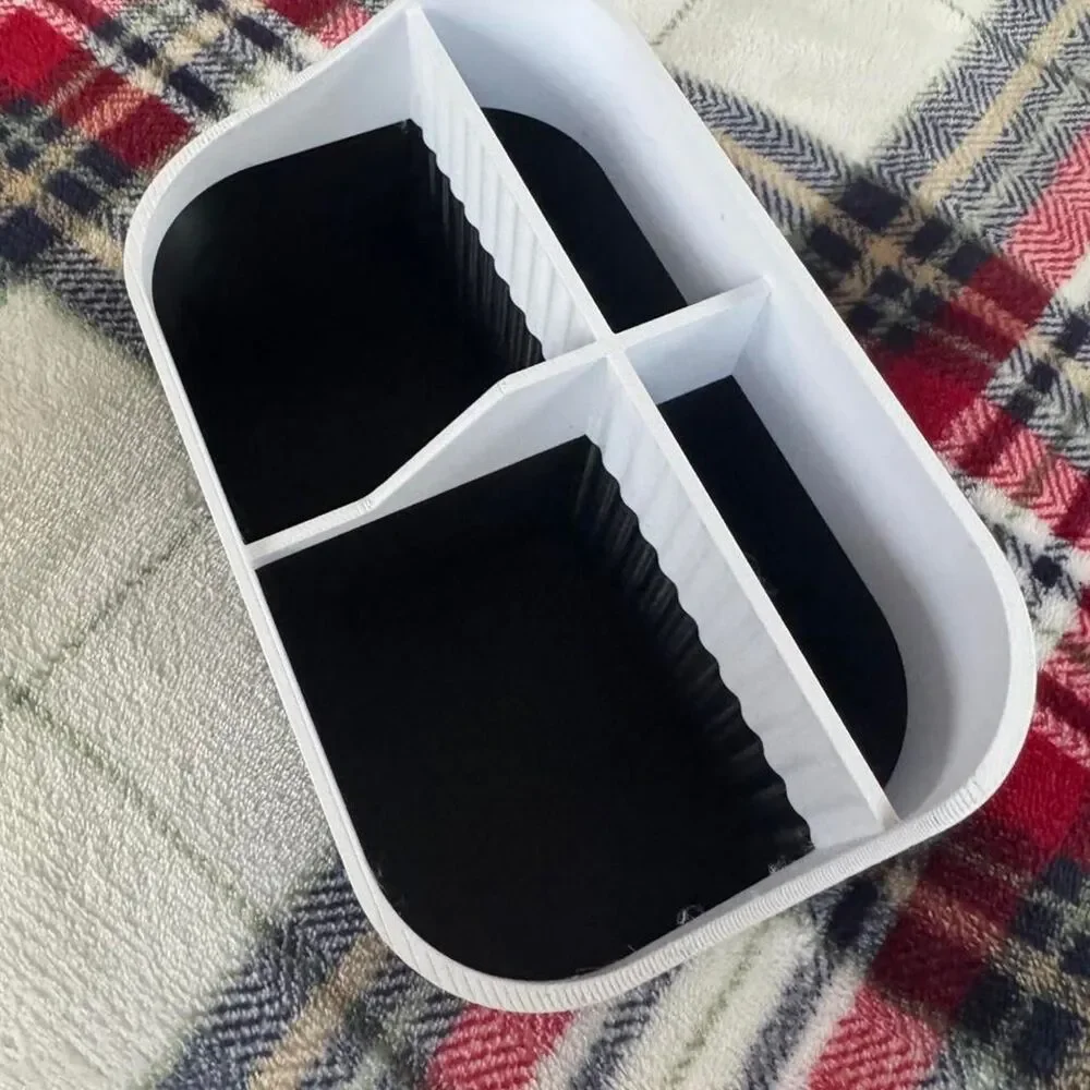 Black and White 3D Printed Desk Organizer